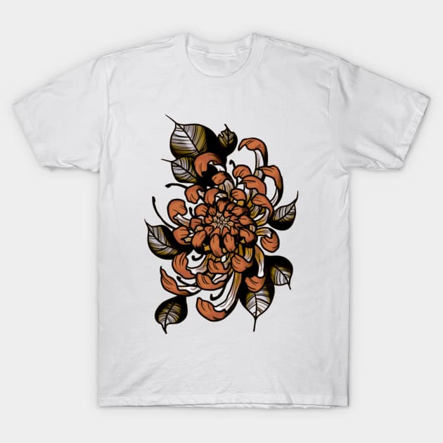 Irezumi Flower T-Shirt by Al1cee